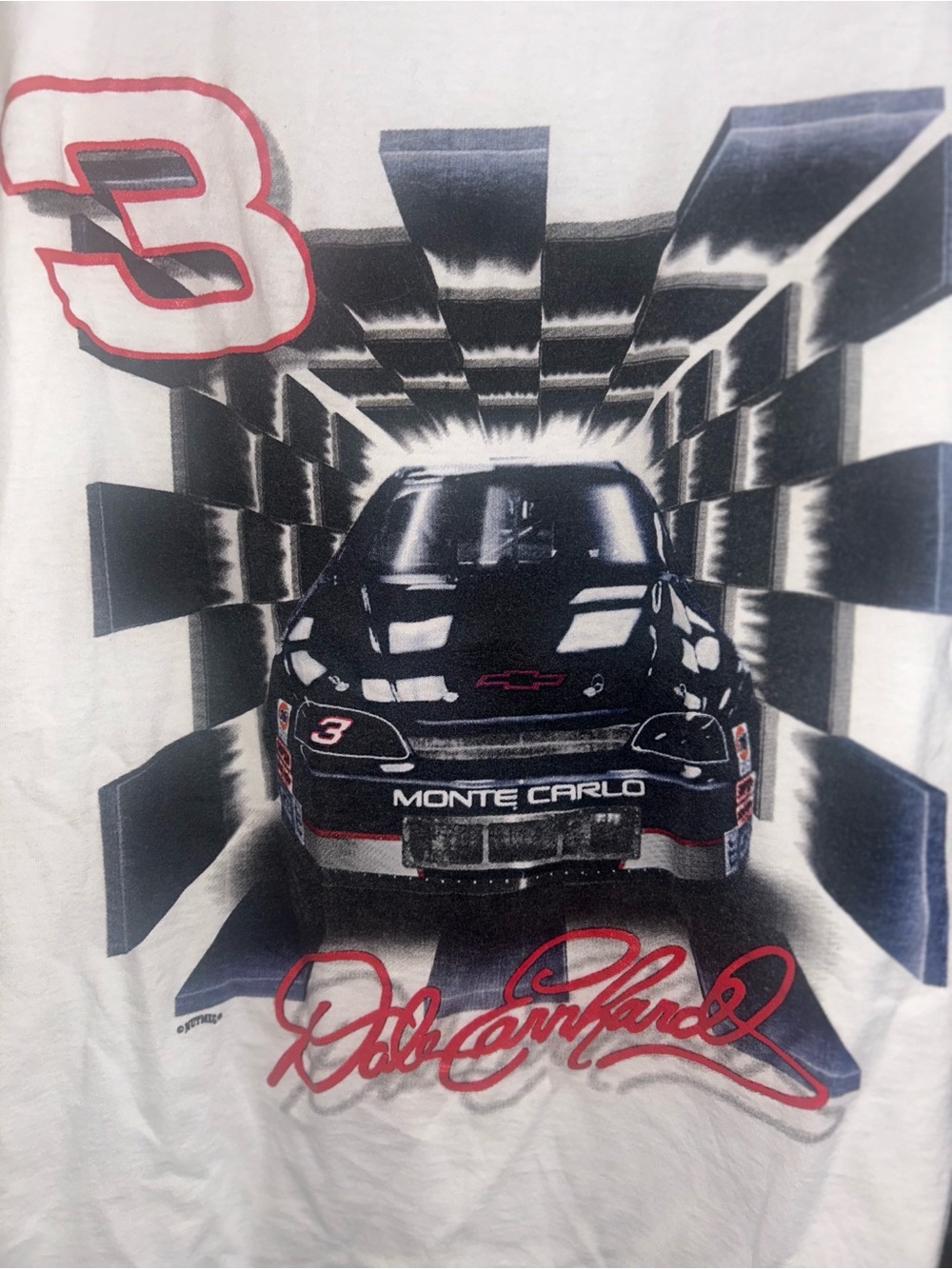 Dale Earnhardt White Monte Carlo Graphic Short Sleeve Tee - Picture 2 of 3